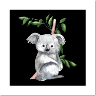 Lovely Koala Bear Drawing Cute Australian Native Gift Posters and Art